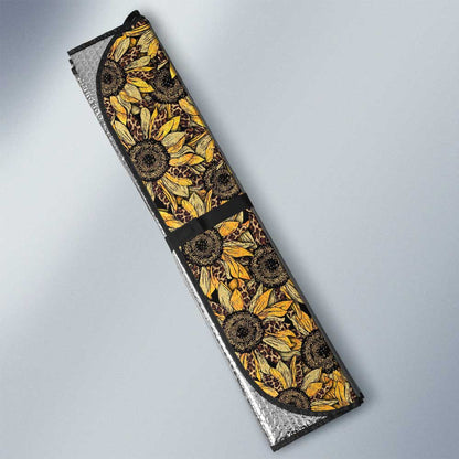 Cheetah Leopard Sunflower Car Sunshade Custom Car Decoration