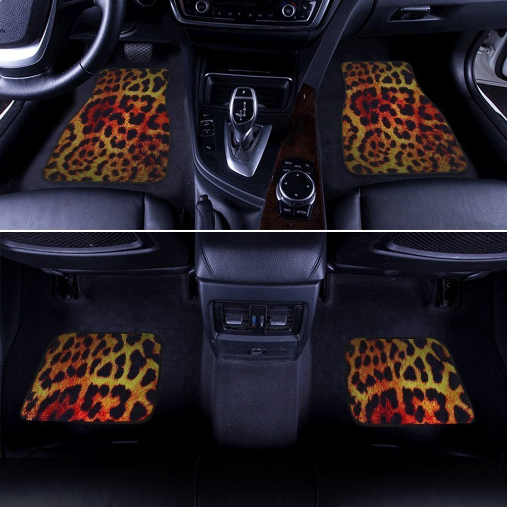 Cheetah Print Car Floor Mats Custom Animal Car Accessories
