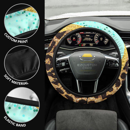 Cheetah Skin Anime Steering Wheel Cover Custom Cheetah Car Accessories