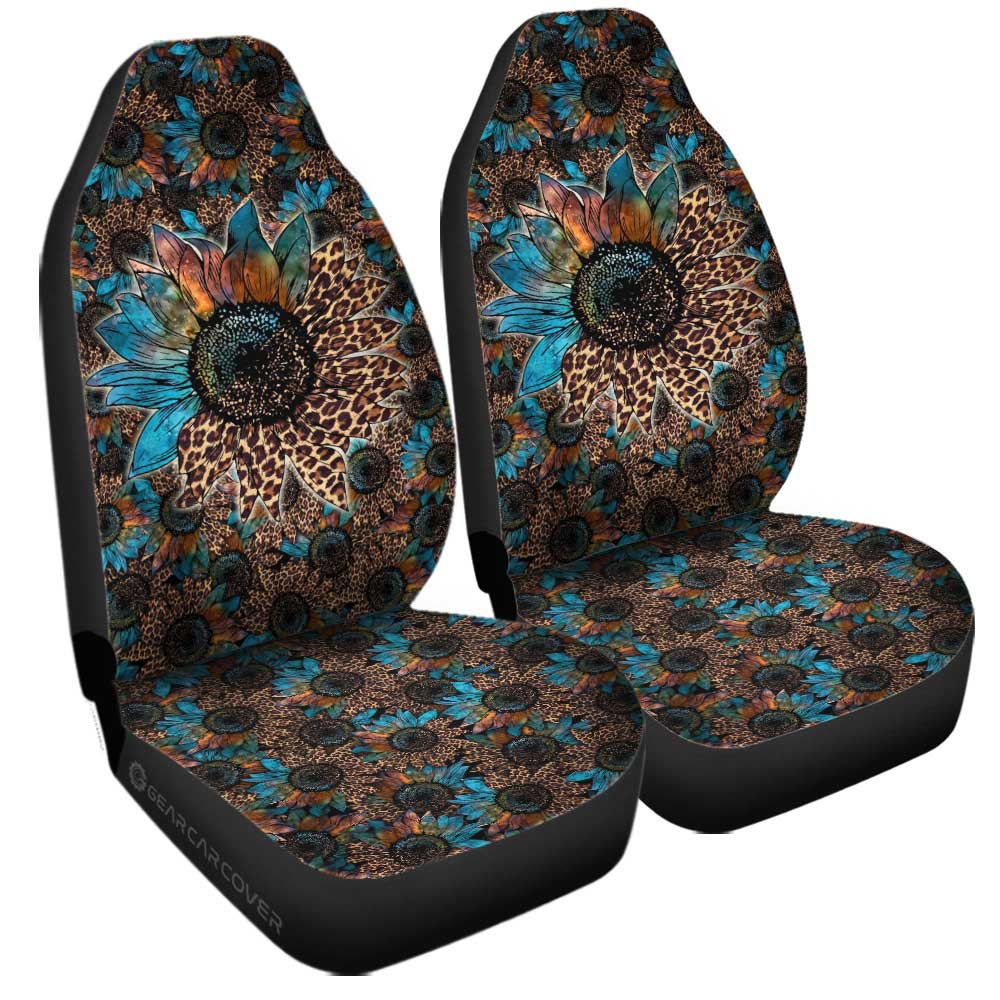 Cheetah Sunflower Car Seat Covers Custom Car Accessories