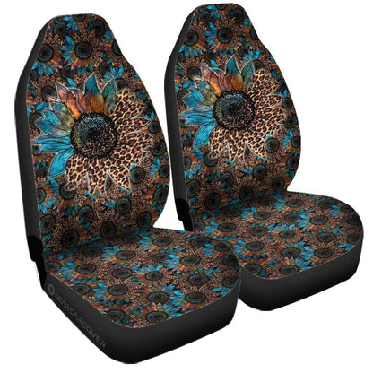 Cheetah Sunflower Car Seat Covers Custom Car Accessories