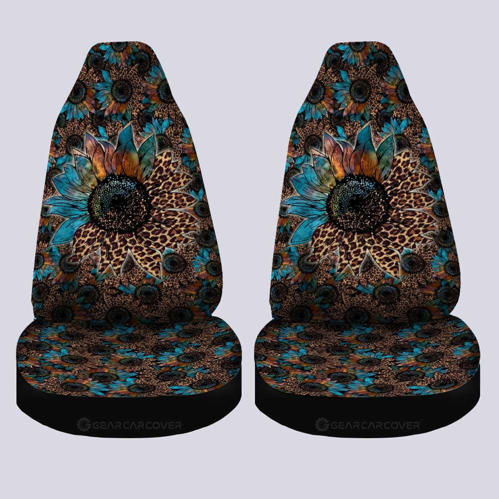 Cheetah Sunflower Car Seat Covers Custom Car Accessories