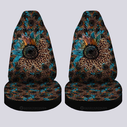 Cheetah Sunflower Car Seat Covers Custom Car Accessories