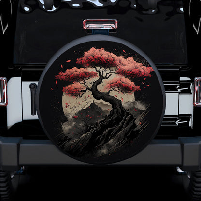 Cherry Blossoms Bonsai Tree Japanese Style Car Spare Tire Cover