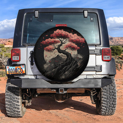 Cherry Blossoms Bonsai Tree Japanese Style Car Spare Tire Cover