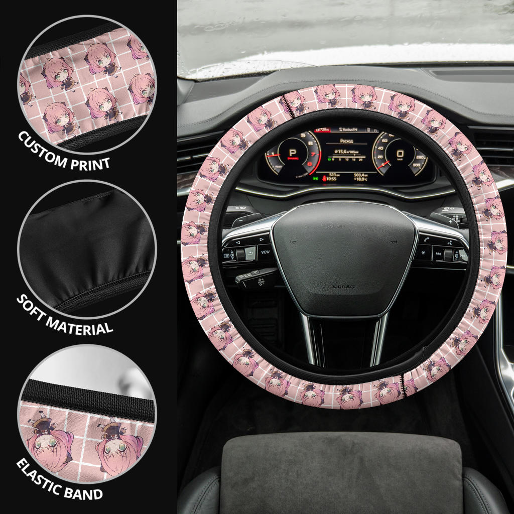 Chibi Anya Spy X Family Car Steering Wheel Cover