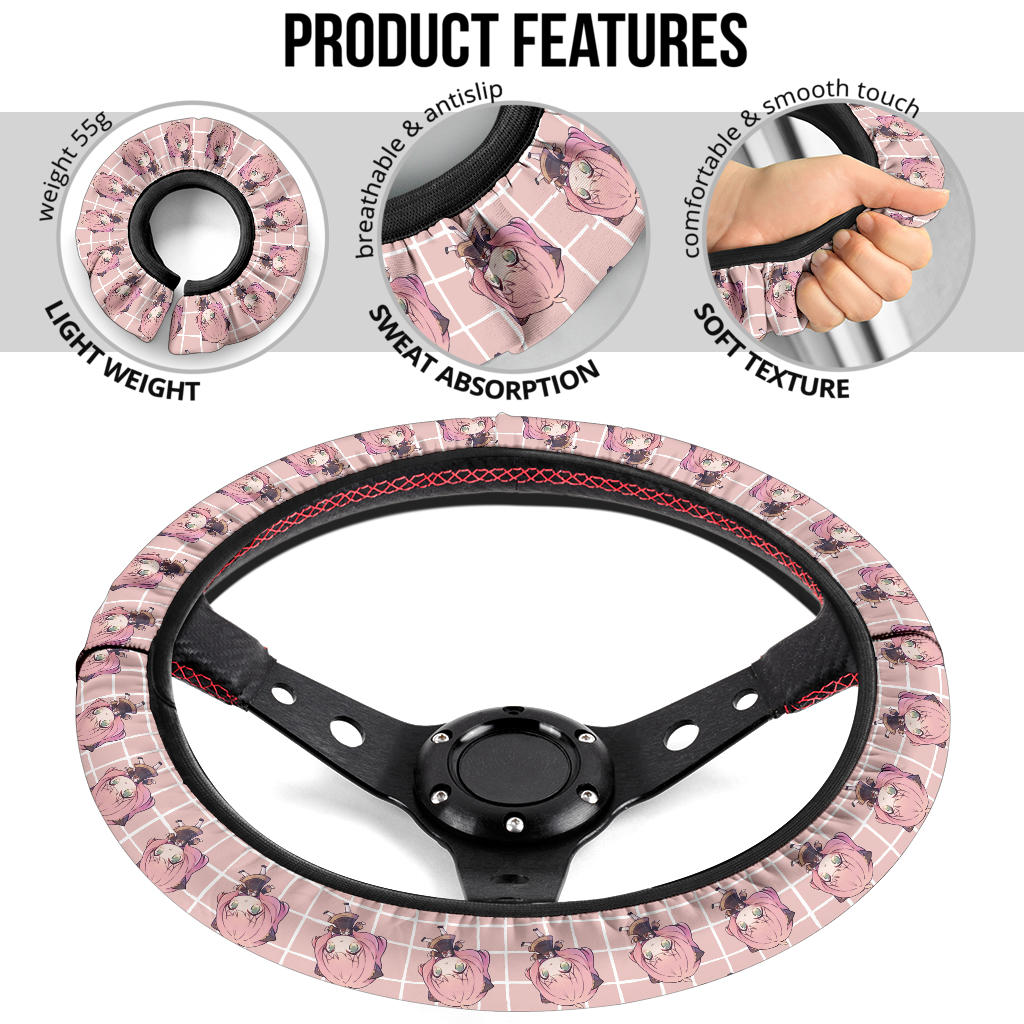 Chibi Anya Spy X Family Car Steering Wheel Cover