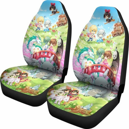 Chibi Ghibli Studio Car Seat Covers Universal Fit