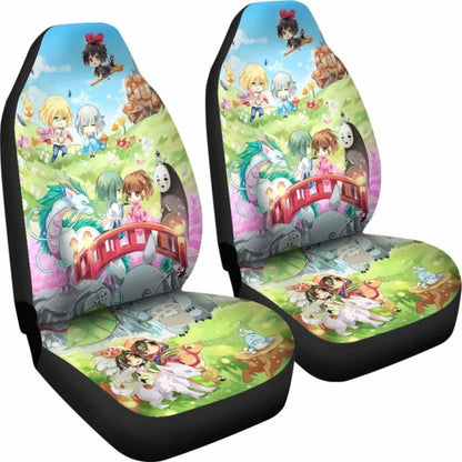 Chibi Ghibli Studio Car Seat Covers Universal Fit