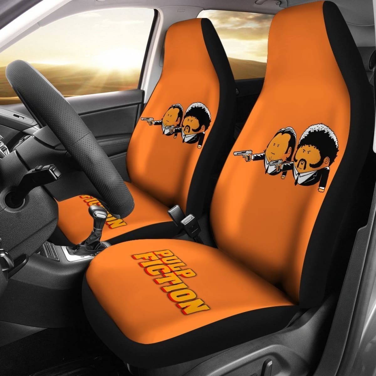 Chibi Pulp Fiction Movie Car Seat Covers Lt03 Universal Fit 225721