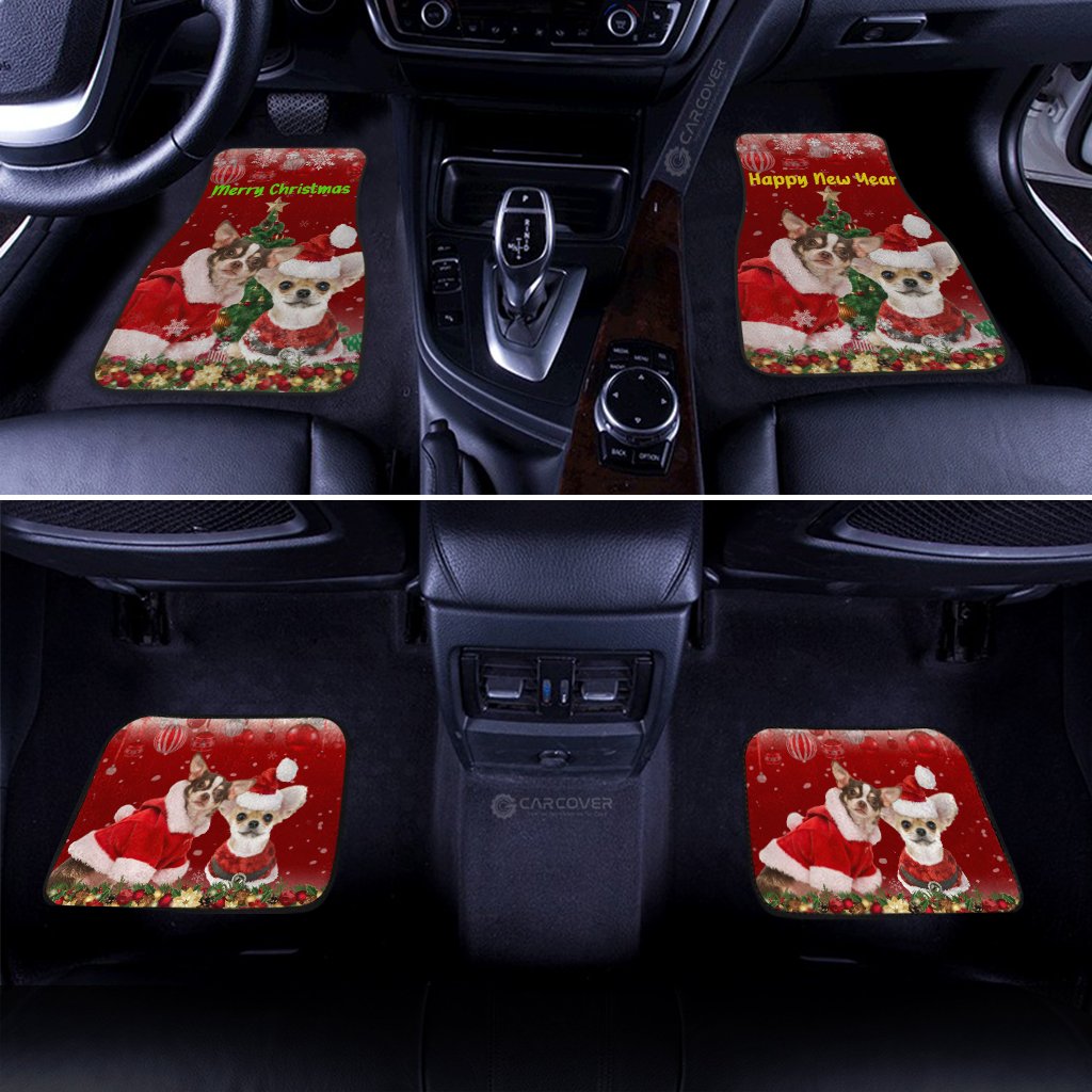 Chihuahuas Christmas Car Floor Mats Custom Car Accessories For Dog Lovers