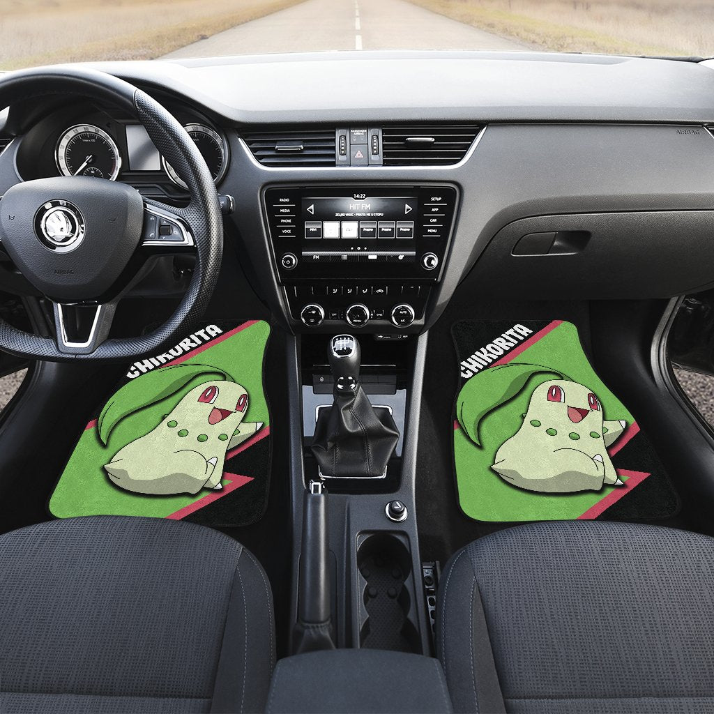 Chikorita Car Floor Mats Custom Anime Car Interior Accessories