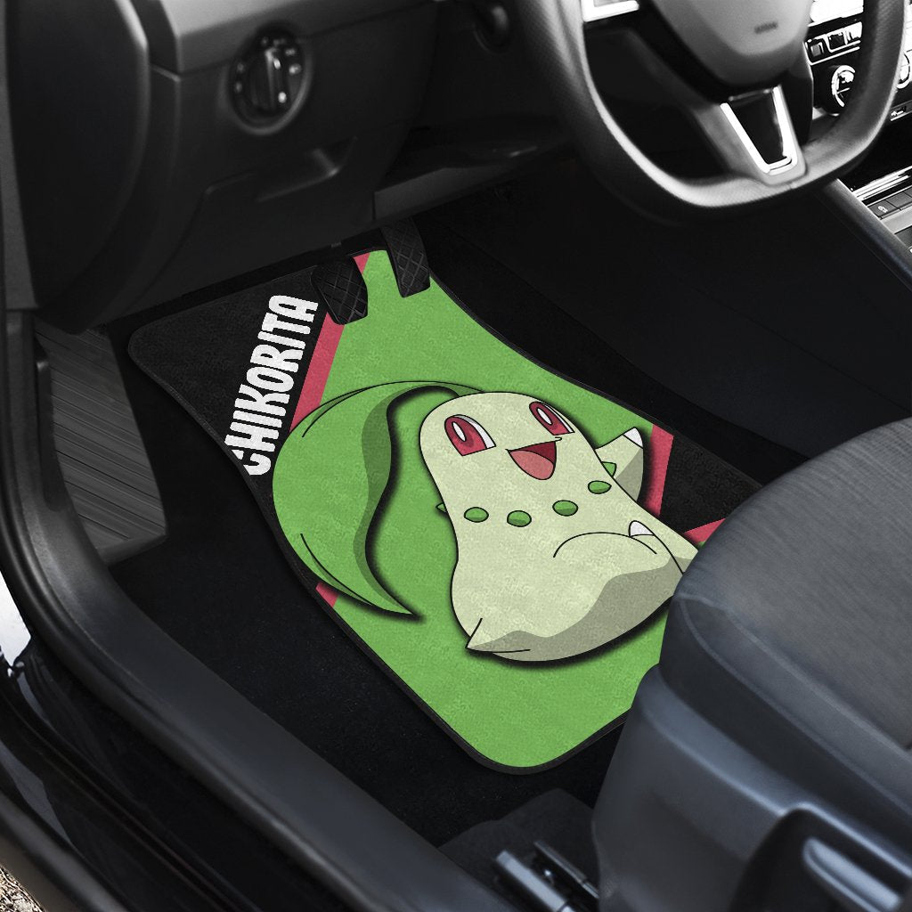 Chikorita Car Floor Mats Custom Anime Car Interior Accessories