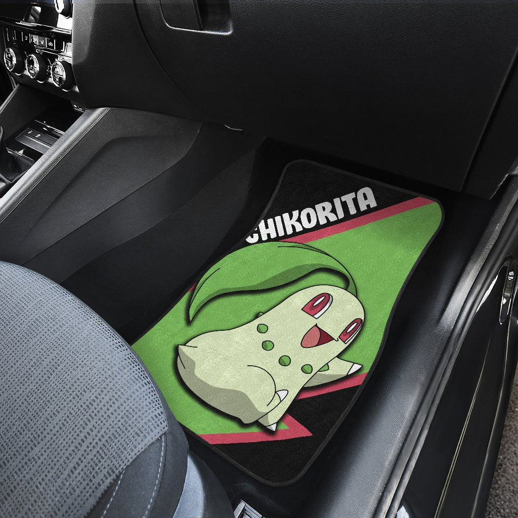 Chikorita Car Floor Mats Custom Anime Car Interior Accessories