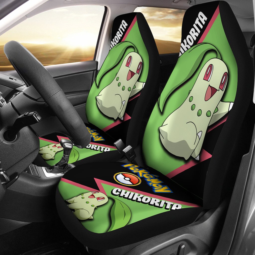 Chikorita Car Seat Covers Custom Anime Pokemon Car Accessories
