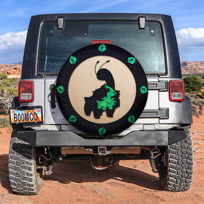 Chikorita Evolution Wood Car Spare Tire Cover