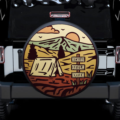 Chill Enjoy Your Life Jeep Car Spare Tire Cover
