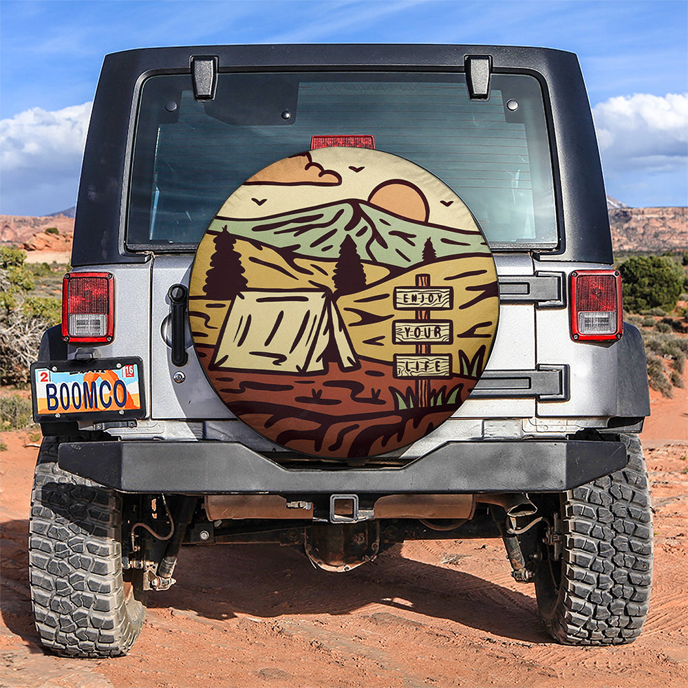 Chill Enjoy Your Life Jeep Car Spare Tire Cover