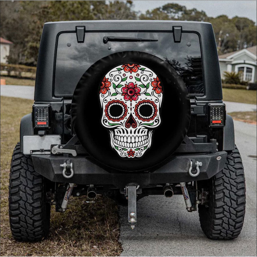 Chingona Skull Car Spare Tire Cover