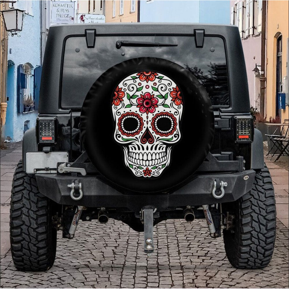 Chingona Skull Car Spare Tire Cover