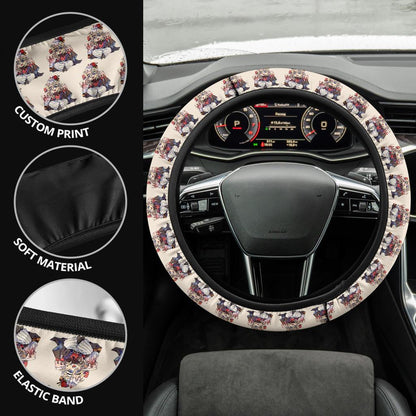 Chipi Doma Demon Slayer Anime Car Steering Wheel Cover 1