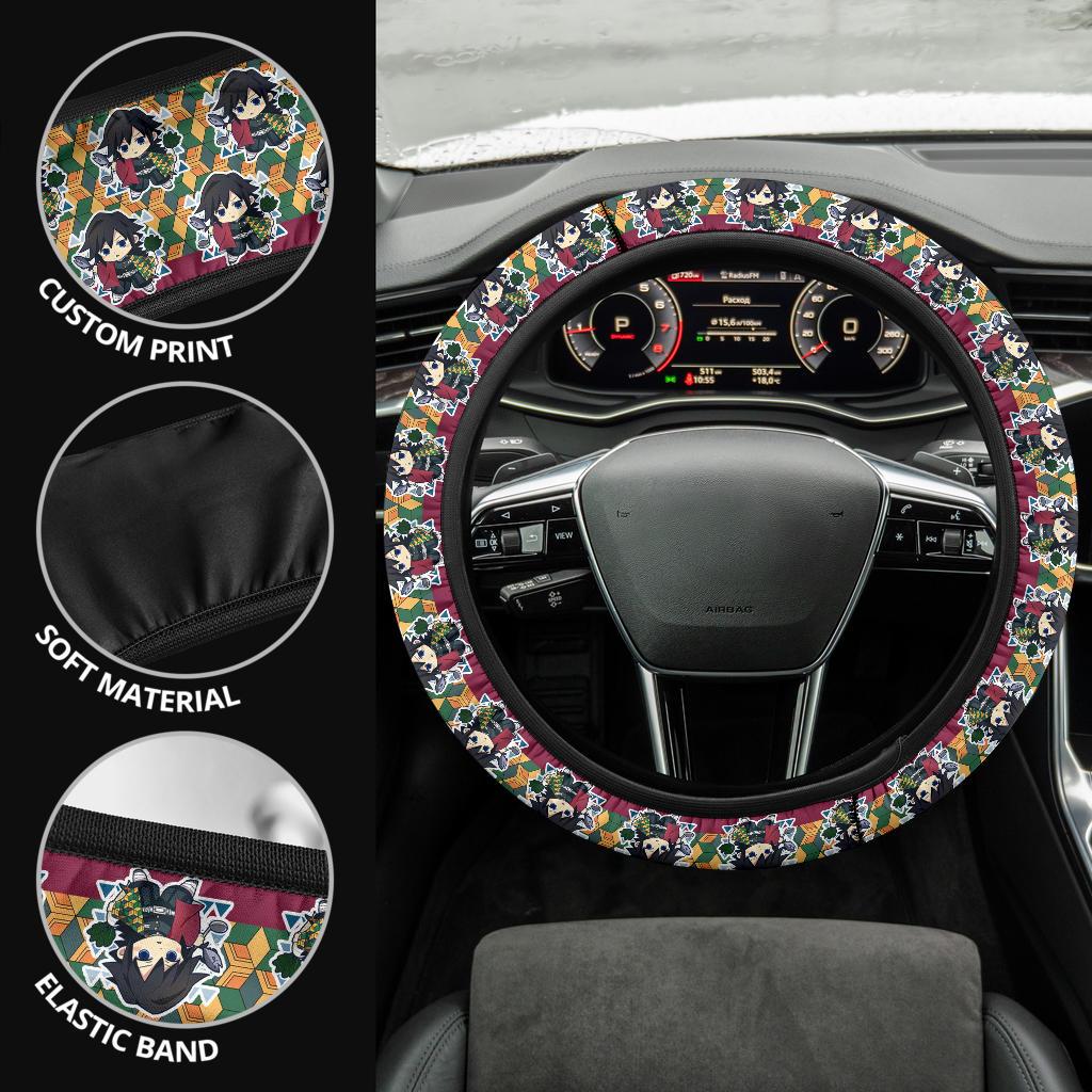 Chipi Giyu Tomioka Demon Slayer Anime Car Steering Wheel Cover 1