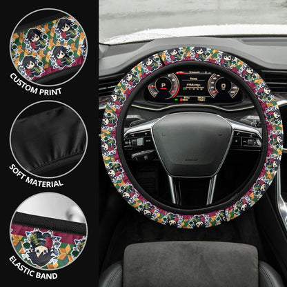 Chipi Giyu Tomioka Demon Slayer Anime Car Steering Wheel Cover 1