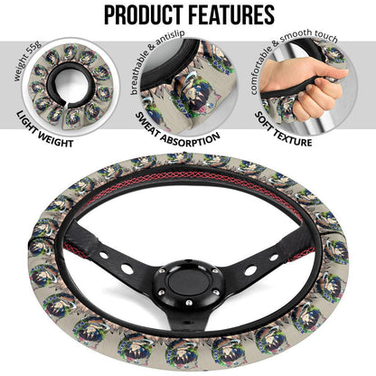 Chipi Hashibira Inosuke Demon Slayer Anime Car Steering Wheel Cover 1