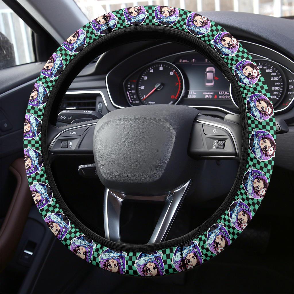 Chipi Kamado Tanjiro Demon Slayer Anime Car Steering Wheel Cover 1