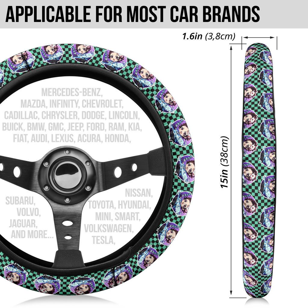 Chipi Kamado Tanjiro Demon Slayer Anime Car Steering Wheel Cover 1