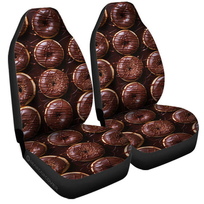 Chocolate Donuts Car Seat Covers Custom Girly Pattern Car Accessories