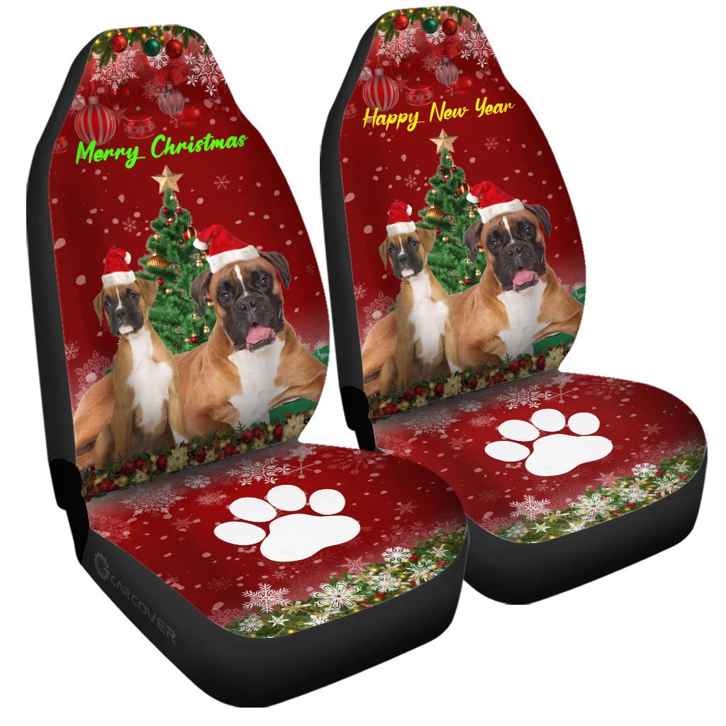Christmas Boxers Dog Car Seat Covers Custom Car Accessories