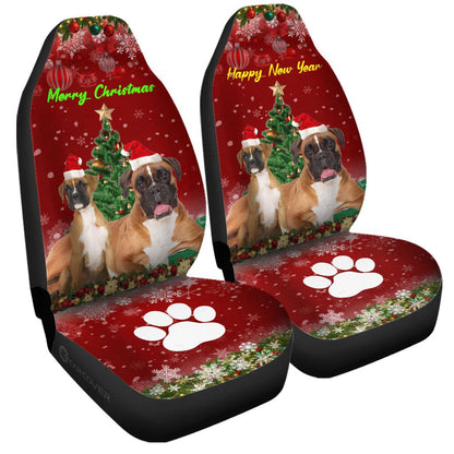 Christmas Boxers Dog Car Seat Covers Custom Car Accessories