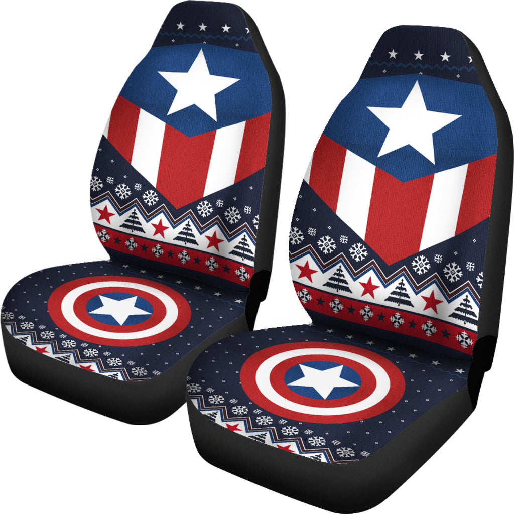 Christmas Captain America Christmas Car Seat Covers