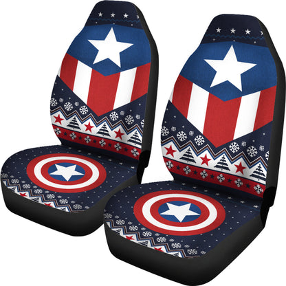 Christmas Captain America Christmas Car Seat Covers