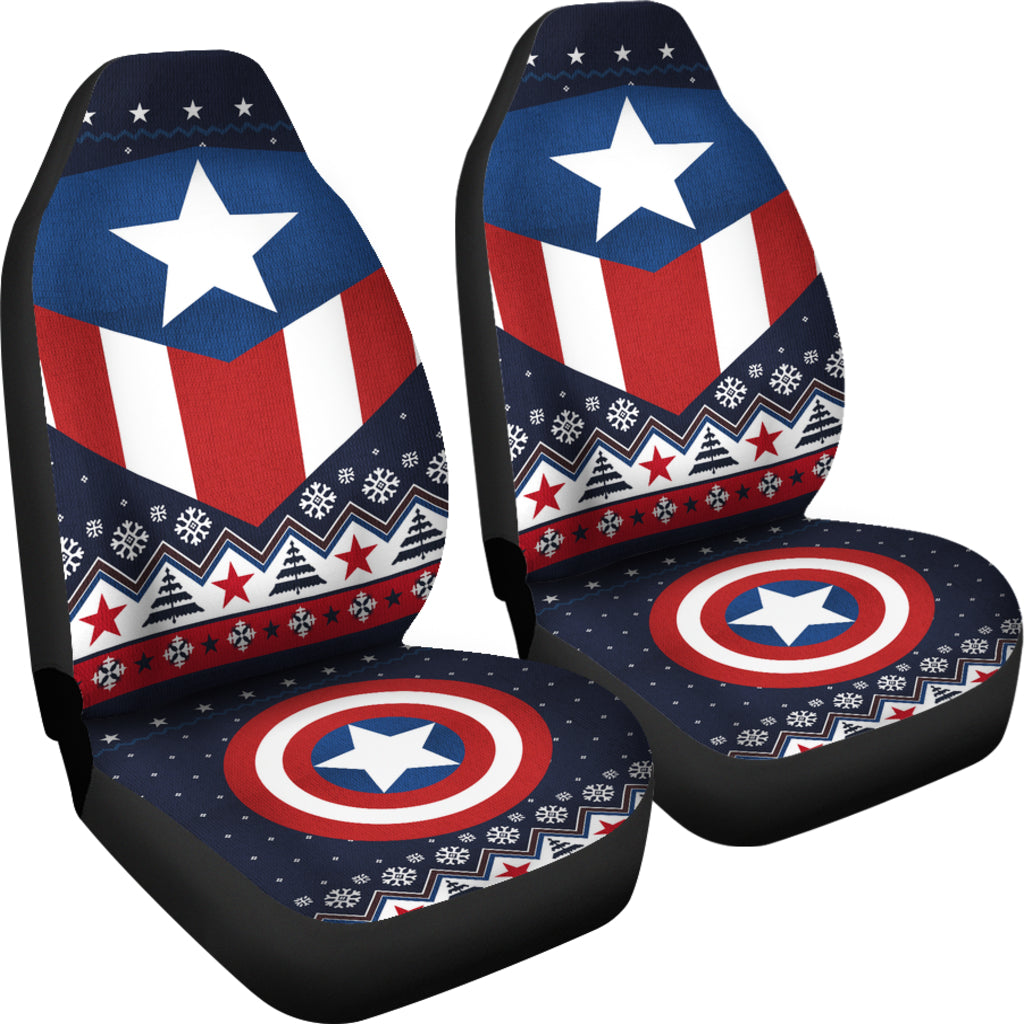 Christmas Captain America Christmas Car Seat Covers