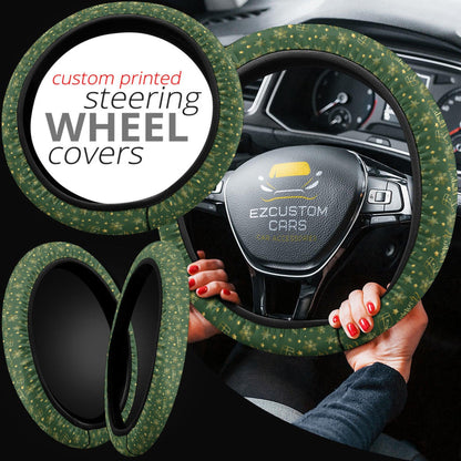 Christmas Car Accessories Steering Wheel Cover Christmas Pattern Blue