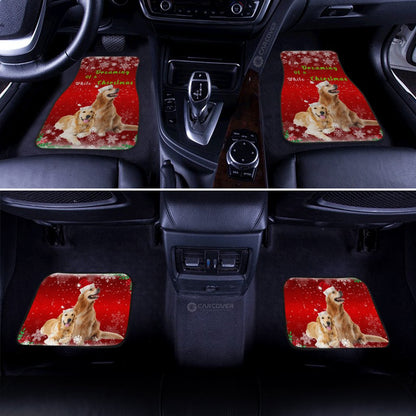 Christmas Golden Retrievers Car Floor Mats Custom Dog Car Interior Accessories