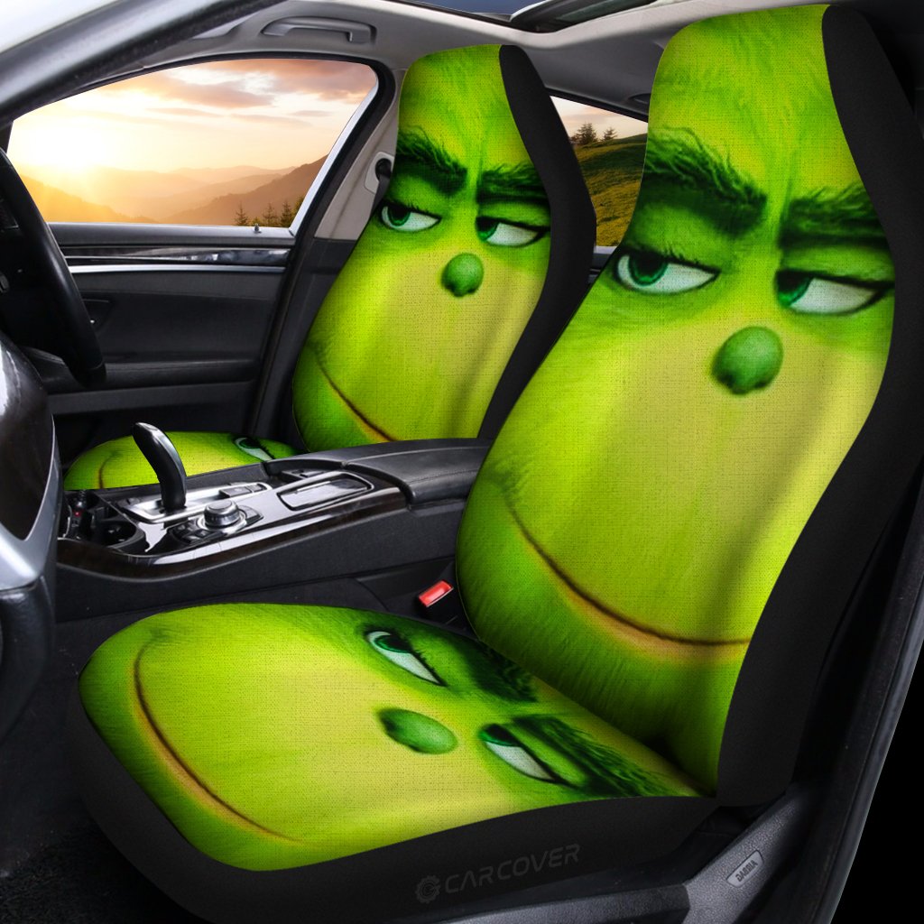 Christmas Grinch Car Seat Covers Custom Car Interior Accessories