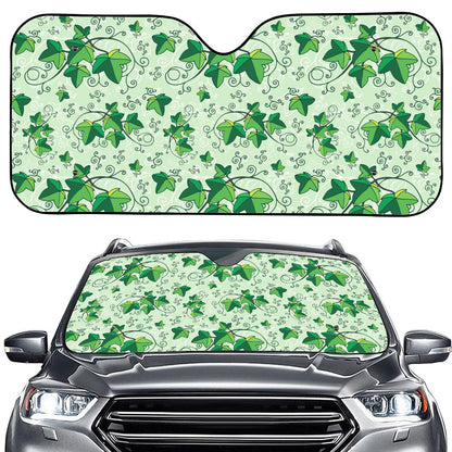 Christmas Ivy Leaf Pattern Print Car Windshield Sun Shade