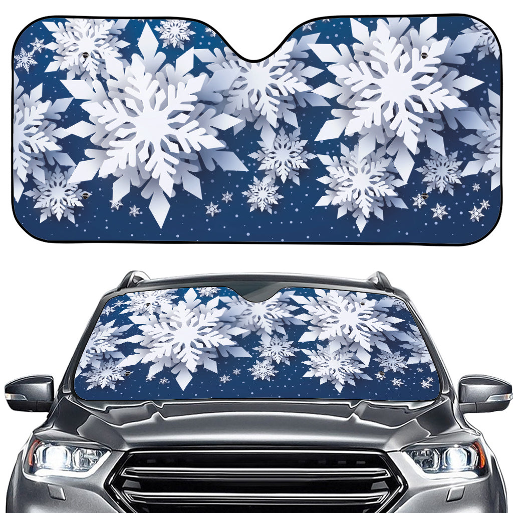 Christmas Snowflake Print Car Windshield Sun Shade
