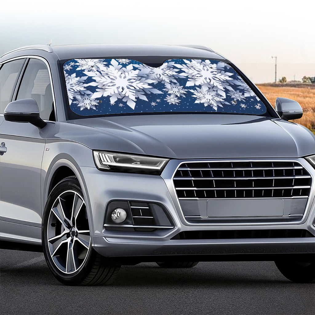 Christmas Snowflake Print Car Windshield Sun Shade