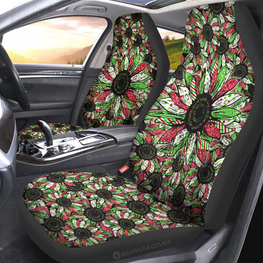 Christmas Sunflower Car Seat Covers Custom Car Decoration