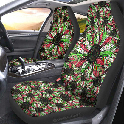 Christmas Sunflower Car Seat Covers Custom Car Decoration