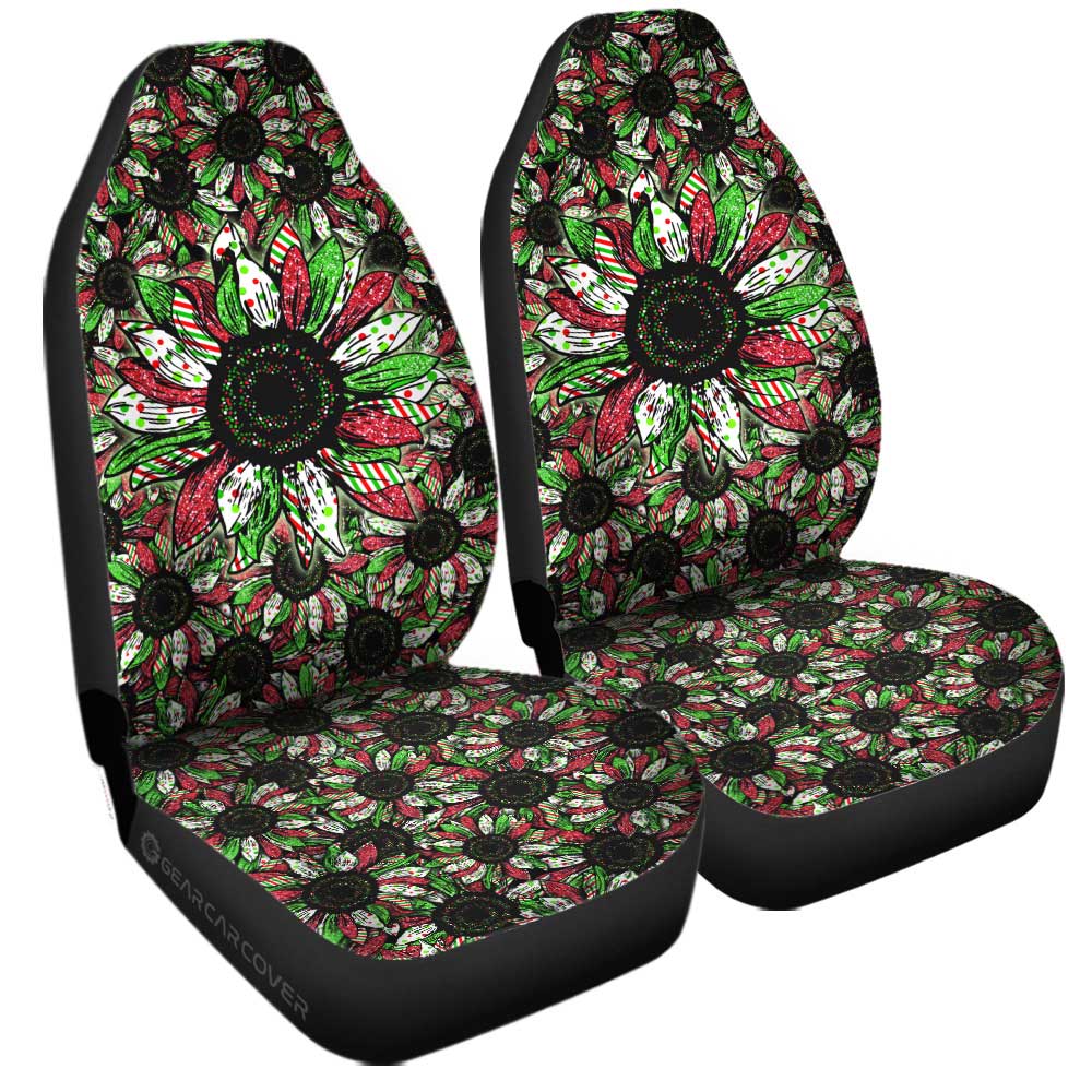 Christmas Sunflower Car Seat Covers Custom Car Decoration