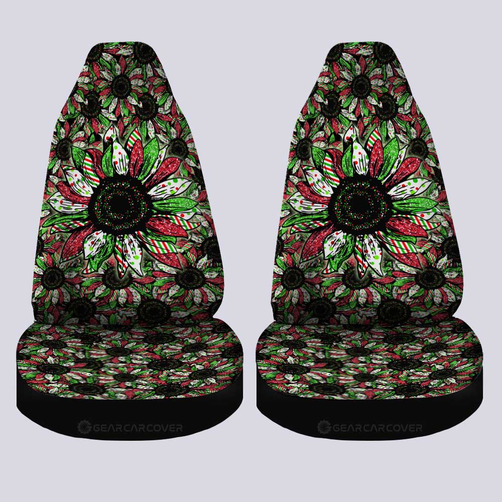 Christmas Sunflower Car Seat Covers Custom Car Decoration