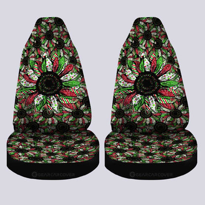 Christmas Sunflower Car Seat Covers Custom Car Decoration