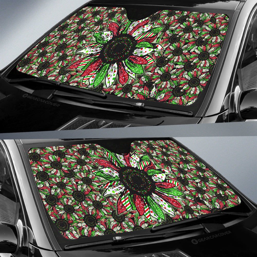 Christmas Sunflower Car Sunshade Custom Car Decoration