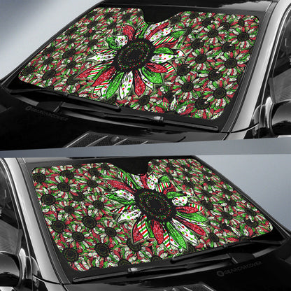 Christmas Sunflower Car Sunshade Custom Car Decoration