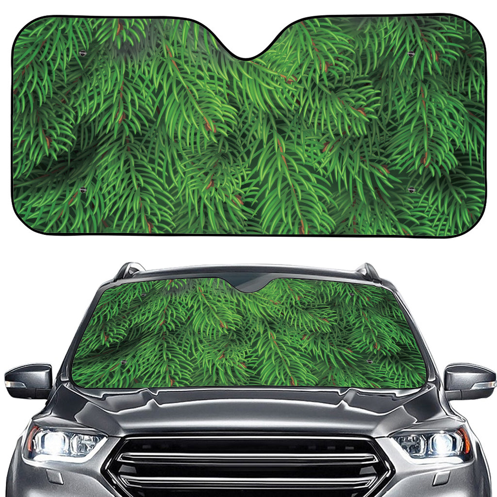 Christmas Tree Branches Print Car Windshield Sun Shade
